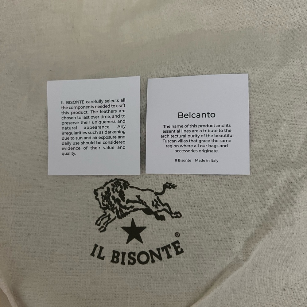 NWT Il Bisonte Belcanto Vacchetta Leather Shoulder Bag - Picture 10 of 13